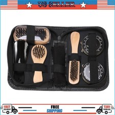 8-Piece Shoe Brush Shine Kit, Shoe Polish Kit, Leather Shoes Boot Cleaning