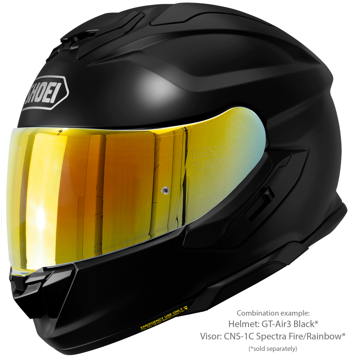 Genuine Shoei CNS-1C Pinlock Ready Spectra Fire Orange Visor Genuine Shoei CNS-1C Pinlock Ready Spectra Fire Orange Visor