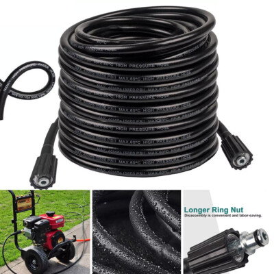 #ad High Pressure Washer Hose 50FT 5800PSI M22 14mm Power Washer Extension Hose $22.89