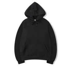 New men's hoodies sweatshirts Unisex Black 100 polyster Fleece Plain