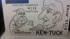 CB radio QSL postcard janitor maid Kentucky comic 1970s Seattle Washington