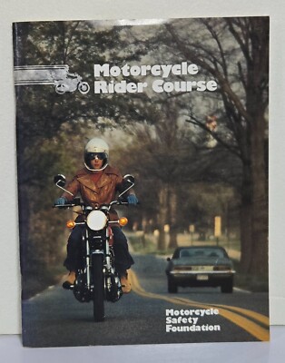 1977 MSF Motorcycle Rider Course Guide Handbook with Self Tests Softcover VTG