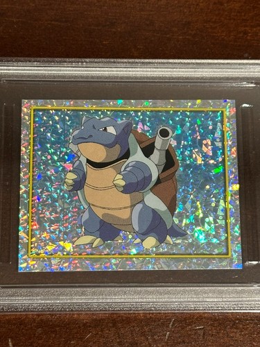 2000 Merlin Series 2 Pokemon Sticker Blastoise Prism #127 - PSA 8 - Picture 2 of 4