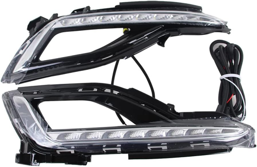 Fog Lamp+Cover Drl Led Daytime Running Light Left+Right for 2015-2017 Hyundai So