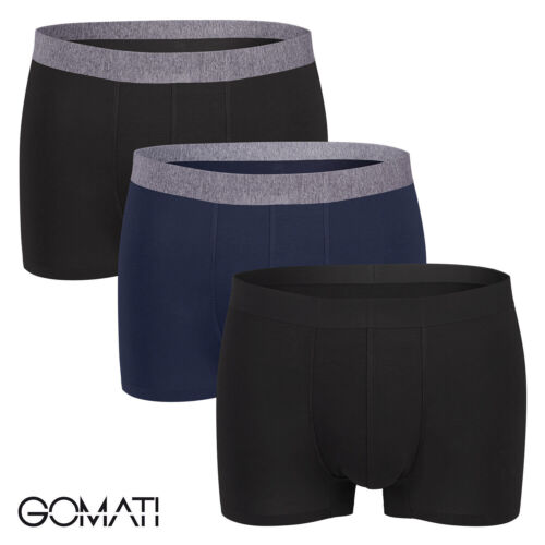 Pantalon découpe laser pour homme Gomati (pack de 3), slip boxer design sans couture en viscose - Photo 1/5