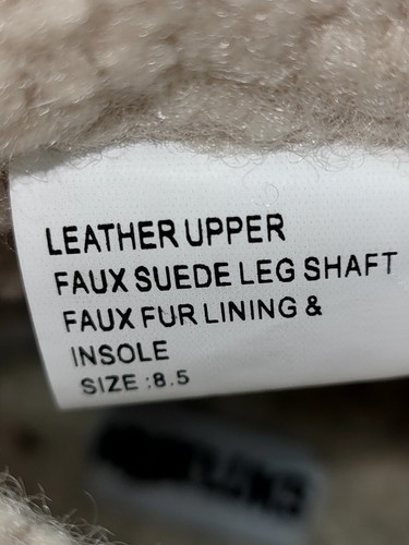 Muk Luks Damen Wildleder Winter Elfenbein Bündchen Fell gefüttert Reißverschluss Stiefeletten Größe 8,5 - Bild 4 von 10