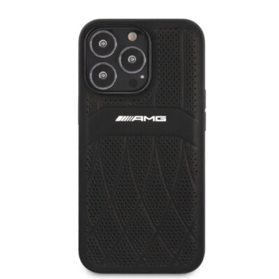 AMG Mercedes iPhone 13 Pro Hülle Cover Case Curved Lines Genuine Leather