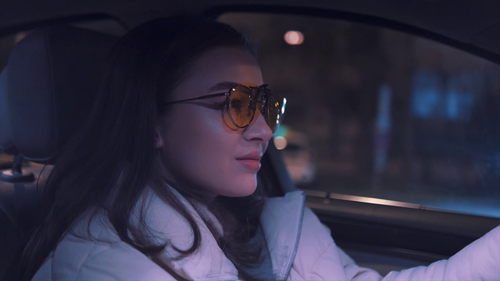 Ultra Oval Clip On Night Driving Glasses Polarized with Yellow Lenses Vision - Picture 7 of 12