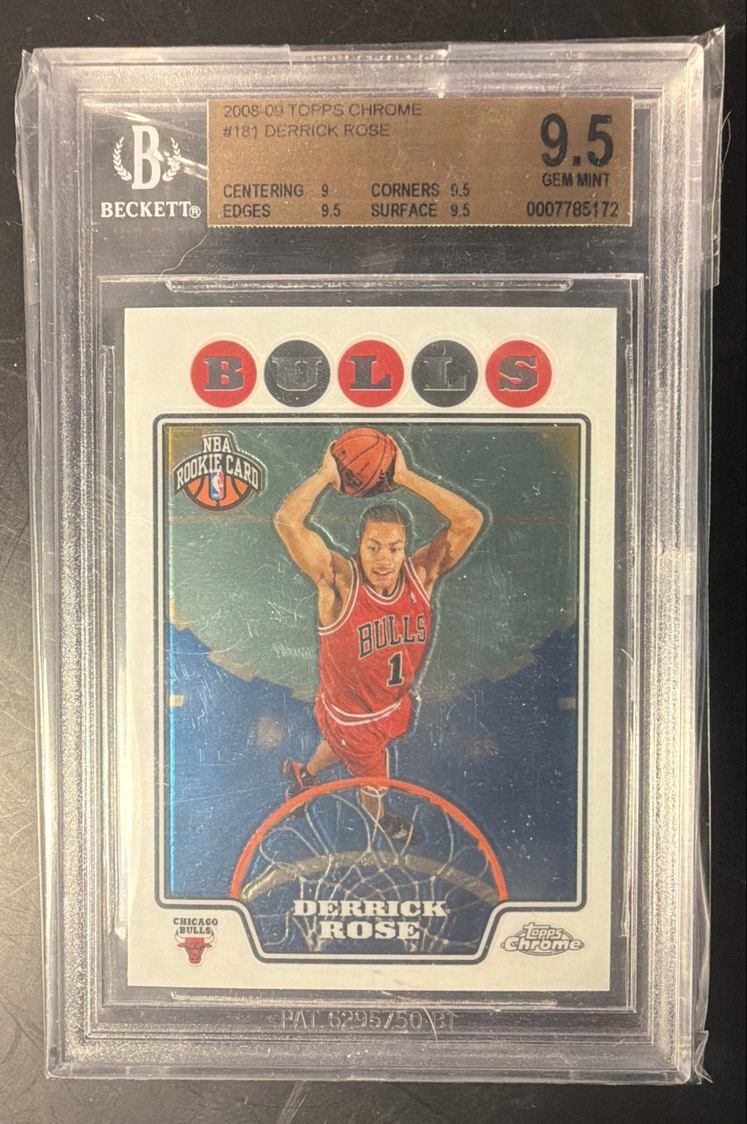 2008-09 Topps Chrome - BGS 9.5 Gem Mint Derrick Rose #181 (RC)