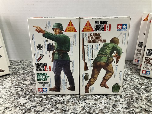 10 Factory Sealed German American WW2 Tamiya 1/25 Model Military Figures NOS - Imagen 11 de 13