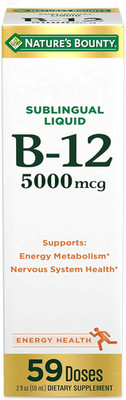 Nature S Bounty Vitamin B12 5000 Mcg Sublingual Liquid, Cardiovascular Health &