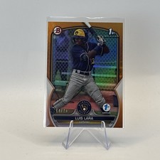 2023 Bowman 1st Edition BPPF-100 LUIS LARA Orange Foil 14/25  Milwaukee Brewers 
