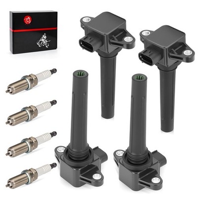 4Pcs Ignition Stick Coils w/Spark Plug For Yamaha 1800 Waverunner FX VX VXR VXS