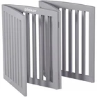pleker 24" Folding Freestanding Wood Pet Dog 4 Panel Safety Gate - Grey