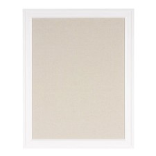 23.5" x 29.5" Bosc Framed Linen Fabric Pinboard White - DesignOvation
