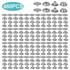 480X Snap Fastener Stainless Steel Boat Canvas Screw Press Stud Cover Button Kit