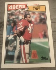 1987 Topps Ronnie Lott #123 San Francisco 49ers NICE CARD
