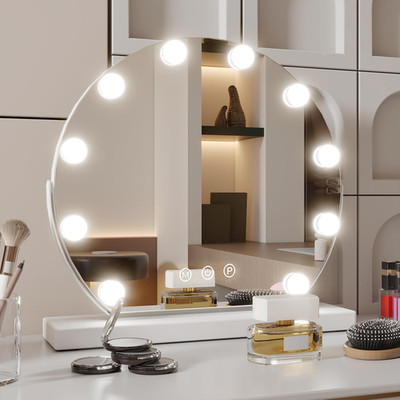 16In Lighted Vanity Mirror with 10 LED Bulbs