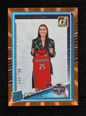 2025 Panini Donruss WNBA Rated Orange Laser 48/199 Georgia Amoore Rookie RC 1qv7