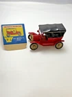 Vintage Matchbox Models of Yesteryear 1911 Ford Model T No. Y-1 Diecast Car Red