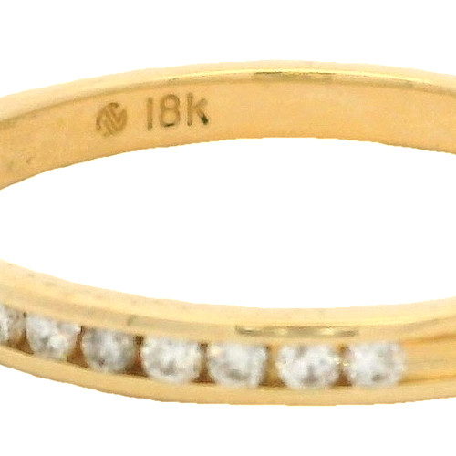 Diamond Half Eternity Wedding Stackable Band Size… - image 5