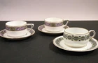 ag2/5 Hutschenreuther Three Art Nouveau Mocha Cups ~ 1920