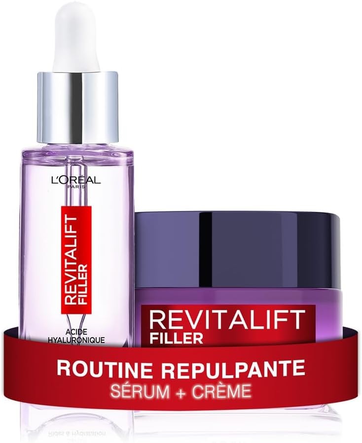 Sérum Anti-Âge L'Oréal Paris Coffret Routine Retinol et Acide Hyaluronique 2 Produits