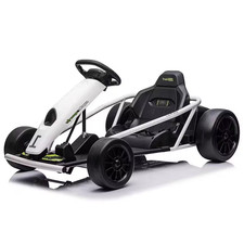 24V Go Kart for Kids 8-12,300W X 2 Motors, 9Ah Battery, 8MPH Speed, Music, Horn,
