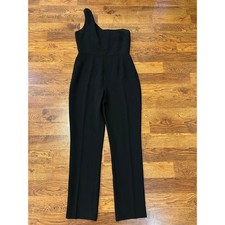 rag bone Women s Robyn One Shoulder Jumpsuit Black Size 12 Minimalist Chic
