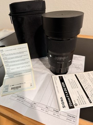 Sigma 20mm F1.4 DG HSM Art Camera Lens for Sony E-Mount
