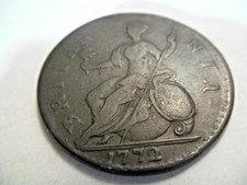 1772  HALF PENNY GEORGE 111  ERROR  GEORIVS  S3774     365