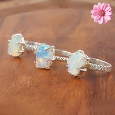 Ethiopian opal Gemstone 925 Sterling Silver Ring Handmade Jewelry Ring For Gift