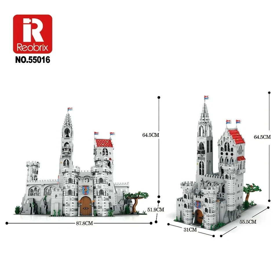 Reobrix 55016 Castillo del Rey 3999 Piezas Castillo Construcción Set Regalo Navidad Foto 3 de 4