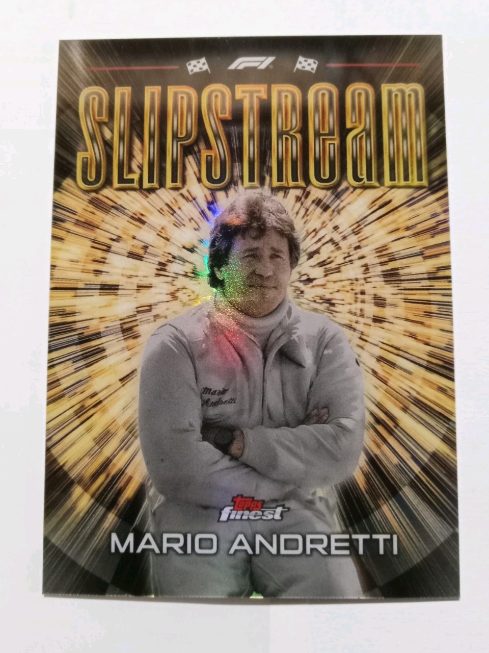 Mario Andretti #SS-18 Racing Cards 2024 Topps Finest Formula 1 Slipstream trading card — raw and PSA graded price guide