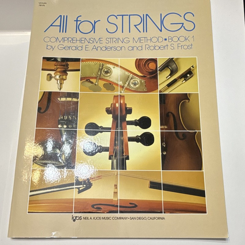 Kjos All for Strings Comprehensive String Method Book 1 Violin Beginner 78VN