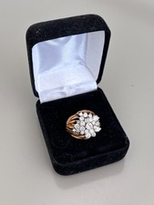 Vintage 18k Gold, 2.9 Carat Diamond Statement Ring