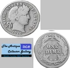 Antique 1916⌛US Philadelphia Mint Silver Barber Dime🪙Antique🪙Part Liberty