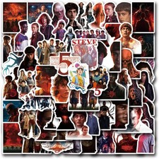 60pcs Movie Stranger Things 5 Stickers for Girl Waterproof Decal for Water Bottl