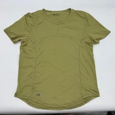 JANJI Womens Run all Day Teee Short Sleeve Shirt Size S Green Semi Fitted