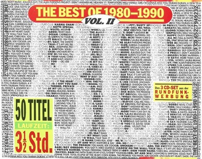 THE BEST OF 1980-1990 VOL.2 - 3 CD-BOX 1990 - DEPECHE MODE,ALICE,ROXETTE,WHAM