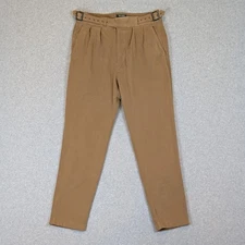 Todd Snyder Gurkha Trouser Pants Men's 30X27 Khaki Italian Brushed Cotton Buckle