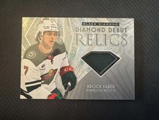 2023 UD Black Diamond - Brock Faber - Debut Relics (RC) - Wild