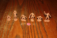 Marx 1970's Set of All Six Brown Prehistoric Cavemen for Dinosaurs - MPC, Timmee