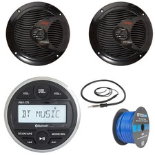 JBL PRV-175 Gauge Marine Digital Receiver, 2x 6.5" 150W Speakers, Antenna, Wire