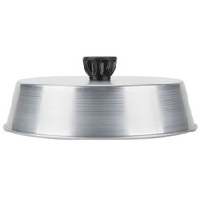 New Winco ADBC 9 Inch Round Aluminum Grill Basting Cover Hamburger Melt Cheese