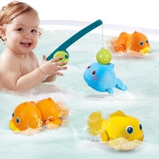 Bath Toys for Toddlers, Magnetic Fishing Games Bathtub Toys, Mold Wind-up Toy...