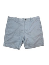 J Crew Men  s Size 34 Flat Front Solid Blue 7  Chinos Shorts