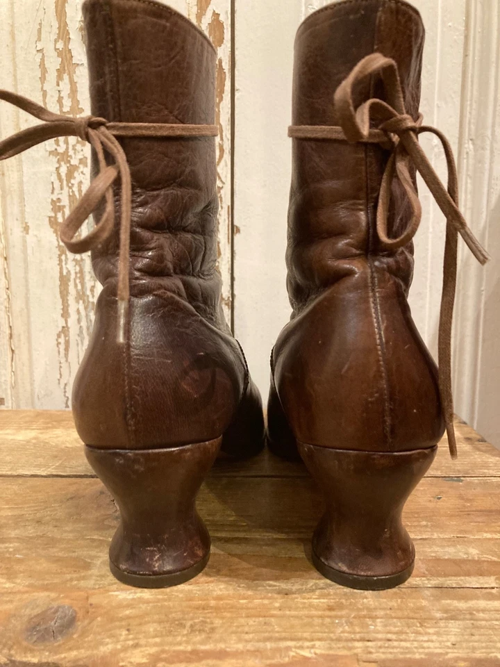 Real Vintage Victorian Boots Gothic Steampunk Gr. 40,5 lace up braun - Bild 4 von 4