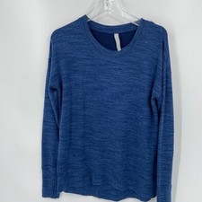 Athleta Pullover Sweatshirt Women's XS Modal Stretch Knit Crew Neck Thumbholes