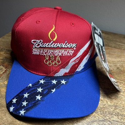 Vtg 2000 Dale Jr Budweiser NASCAR Hat #8 Olympic Team Chase Authentics NWT Y2K